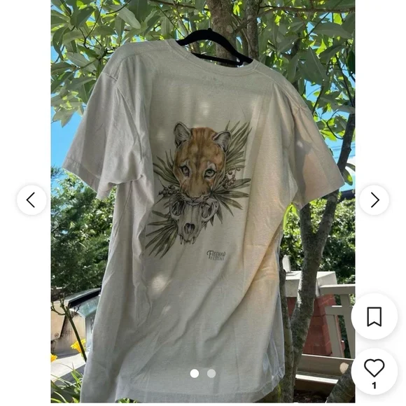 Freehand Goods Collab V. Steiner Cougar Head Above Cougar Skull Graphic Tee XL - Picture 9 of 10